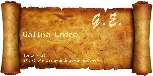 Galina Endre névjegykártya